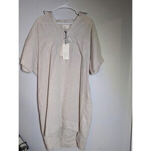 New A Ren Linen Medium‎ Dress with Pockets